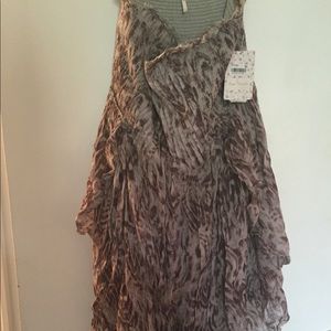 Free People strapless high-low dress